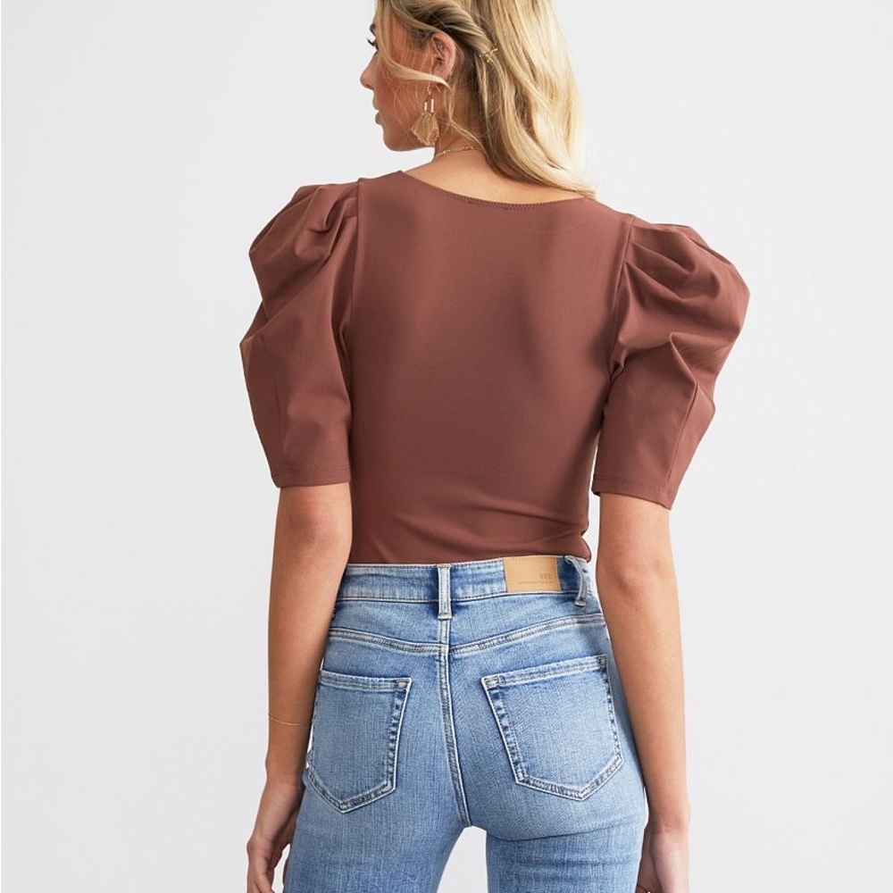 Free People Va Va Voop Bodysuit Java nwt - Picture 5 of 6